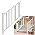 Egadis 36 in x 6 ft Modular Stair Railing Kit, ASTM Certified, White