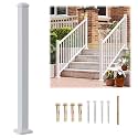 Egadis 2.56 in x 2.56 in x 42 in White Aluminum Railing Post with Drill Bit