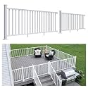 Egadis 36 in x 8 ft Modular Aluminum Porch and Deck Railing Kit, White