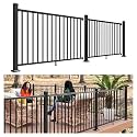 Egadis 2 Pack 42 in x 6 ft Aluminum Porch and Deck Railing Kit with 3 Post