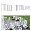 Egadis 36 in x 8 ft Modular Aluminum Porch and Deck Railing Kit, White