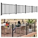 Egadis 4 Pack 42 in x 6 ft Aluminum Porch and Deck Railing Kit with 5 Post