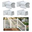 Egadis White Aluminum Adjustable Railing Bracket Connector with Drill Bit