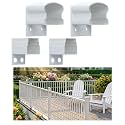 Egadis White Aluminum Fixed Railing Bracket Connector with Drill Bit