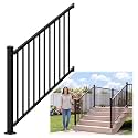 Egadis 42 in x 5 ft Modular Aluminum Stair Railing Kit, ASTM Certified