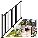 Egadis 42 in x 6 ft Modular Aluminum Stair Railing Kit, ASTM Certified