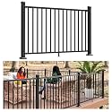 Egadis 1 Pack 42 in x 6 ft Aluminum Porch and Deck Railing Kit with 2 Post