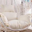 Egg Chair Cover, Chairs Cushion Replacement, Waterproof Cushions Covers, Perfect for Outdoor Patio Garden, No Filler(A)