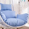 Egg Chair Cushion Cover Replacement, Hanging Basket Seat Cushions Covers, with Zipper for Easy Removal and Washing(C)