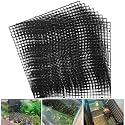 Egg Crate Plastic Aquarium Fish Tank Divider Filter Bottom Plastic Grid Fish Tank Isolation Board Egg Crate Tray((Black, 8pcs 11.8X11.8Inch with 0.35Inch Hole)