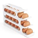 Sotfamily Egg Holder for Fridge, 4 Tiers, Egg Roller for Eggs 24 Count