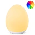 Egg Light, 7 RGB Colors, Dimmable Touch Control Night Light for Kids, White
