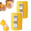 Egg Shell Opener, 2026 New Upgrade Multifunctional Handheld Egg Opener for Hard Boiled Eggs, Stainless Steel Eggshell Breaker Egg Shell Cutter Kitchen Gadgets (Yellow, 2pack)