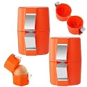 Egg Shell Opener, 2026 New Upgrade Multifunctional Handheld Egg Opener for Hard Boiled Eggs, Stainless Steel Eggshell Breaker Egg Shell Cutter Kitchen Gadgets (Orange, 2pack)