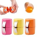 Egg Shell Opener, 2026 Upgraded Efficient Egg Cracking Tool Handy Egg Separator for Home Daily Use, Compact No Mess Easy Egg Opener for Kitchen Gadgets (Yellow Red Pink)