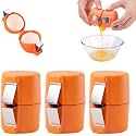 Egg Shell Opener, Stainless Steel Egg Cracker Tool, Orange 3Pcs
