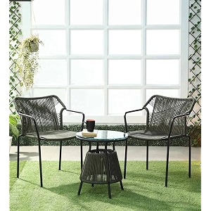 rope chairs with glass top coffee table furniture chairs with cushions garden outdoor furnituregreen ropeblack color