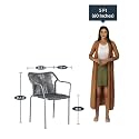 Rope Chairs with Glass Top Round Coffee Table Furniture Chairs with Cushions Garden Outdoor FurnitureDak Grey Color