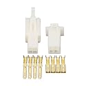 5 Sets 4 Pin 2.8mm Electrical Wire Connectors Plug Male and Female Automobile Connector white