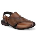 egoss Luxe Premium Genuine Leather Peshawari Sandals