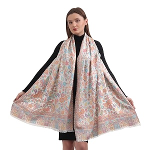 eh kani pashmina silk modal 8 color kani weave floral amp paisley stole scarfwrap
