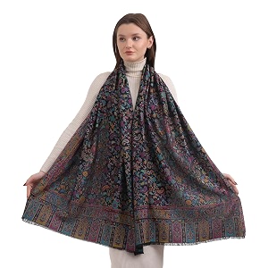 eh kani pashmina silk modal 8 color kani weave floral amp paisley stole scarfwrap