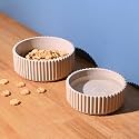 Eha Earth Friendly Ecocog Dog Food Bowl | Set of 2, 750 ml &amp; 500 ml | Anti-Skid Dog Bowl | Pet Bowl Made with Rice Husk Biocomposites | Sand Castle