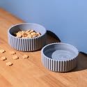 Eha Earth Friendly Ecocog Dog Food Bowl | Set of 2, 750 ml &amp; 500 ml | Anti-Skid Dog Bowl | Pet Bowl Made with Rice Husk Biocomposites | Azure