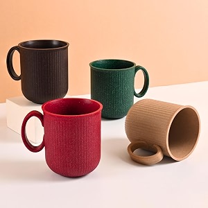 eha earth friendly statement coffee mug set of 4 made with rice husk 350ml