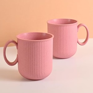 eha earth friendly statement coffee mug set  coffee mugs set of 2  350 ml  cups and mugs made with rice husk biocomposite  microwave safe mugs for coffee reheat only  mugs for gift  innocent