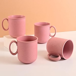 eha earth friendly statement coffee mug set of 4  350 ml  cups and mugs made with rice husk  coffee cup  microwave safe mugs for coffee reheat only  cute coffee mugs for gift  innocent