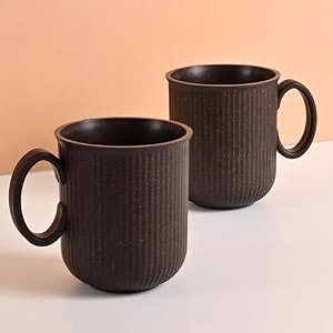 eha earth friendly statement coffee mug set  coffee mugs set of 2  350 ml  cups and mugs made with rice husk biocomposite  microwave safe mugs for coffee reheat only  mugs for gift  coffee