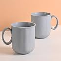 Eha Earth Friendly Statement Coffee Mug Set | Coffee Mugs Set of 2 | 350 ml | Cups and Mugs Made with Rice Husk Biocomposite | Microwave Safe Mugs for Coffee (Reheat Only) | Mugs for Gift | Azure