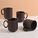 Eha Earth Friendly Statement Coffee Mug Set of 4 | 350 ml | Cups and Mugs Made with Rice Husk | Coffee Cup | Microwave Safe Mugs for Coffee (Reheat Only) | Cute Coffee Mugs for Gift | Coffee