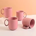 Eha Earth Friendly Statement Coffee Mug Set of 4 | 350 ml | Cups and Mugs Made with Rice Husk | Coffee Cup | Microwave Safe Mugs for Coffee (Reheat Only) | Cute Coffee Mugs for Gift | Innocent