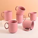 Eha Earth Friendly Statement Coffee Mug Set | Coffee Mugs Set of 6 | 350 ml | Cups and Mugs Made with Rice Husk Biocomposite | Microwave Safe Mugs for Coffee (Reheat Only) | Mugs for Gift | Innocent