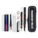 EHDIS Hobby Knife Sets Upgrade Craft Knife Kit,Craft Cutting Tools,Vinyl Wrap Tool Kit,Wallpaper Tool,Craft Tool for Architecture Modeling,Scrapbook,Art Cutting,Repairing,Window Tinting,Car Wrapping