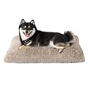 EHEYCIGA Fluffy Dog Crate Bed for Large Dogs, Plush Faux Fur Pad, Taupe