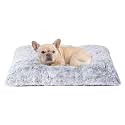 EHEYCIGA Fluffy Dog Crate Bed for Medium Dogs, Plush Crate Pad, Grey