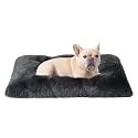 EHEYCIGA Fluffy Dog Crate Bed for Medium Dogs, Plush Crate Pad, Dark Grey