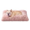 EHEYCIGA Fluffy Dog Crate Bed for Medium Dogs, Plush Crate Pad, Pink