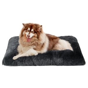 eheyciga fluffy dog crate bed plush extra large plus dog pillow dark grey