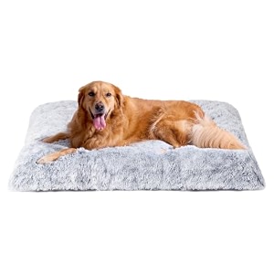 eheyciga fluffy dog crate bed plush extra large dog pillow grey