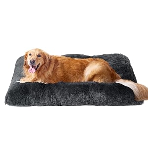 eheyciga fluffy dog crate bed plush extra large dog pillow dark grey