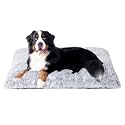 EHEYCIGA Fluffy Dog Crate Bed, Plush Extra Large Plus Dog Pillow, Grey