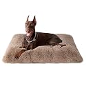 EHEYCIGA Fluffy Dog Crate Bed, Plush XX Large Dog Pillow, Camel