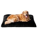 EHEYCIGA Fluffy Dog Crate Bed, Plush Extra Large Dog Pillow, Black