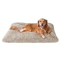 EHEYCIGA Fluffy Dog Crate Bed, Plush Extra Large Dog Pillow, Taupe