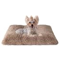 EHEYCIGA Fluffy Dog Crate Bed for Small Dogs, Plush Crate Pad, Camel