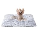 EHEYCIGA Fluffy Dog Crate Bed for Small Dogs, Plush Crate Pad, Grey
